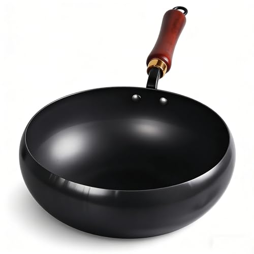 Wok de hierro fundido japonés con tapa 24 cm