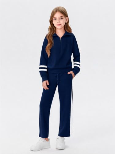 Image of Haloumoning Girls Sweatsuit 2 Piece Zip Long Sleeve Sweat Outfits