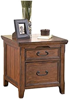 Signature Design by Ashley Woodboro Media End Table Dark Brown Finish, 24"W x 27"D x 25"H (T478-17)