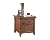 Signature Design by Ashley Woodboro Media End Table Dark Brown Finish, 24'W x 27'D x 25'H (T478-17)