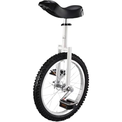 OGXN 一輪車 子供自転車16-24インチ 子供用じてんしゃ小学生 一輪車 大人用 白色 競技 耐久力のある子供 男の子 女の子 (白,18 インチ)