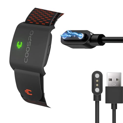 Cargador magnético Compatible con COOSPO HW9 con frecuencia cardíaca, Cargador magnético para Reloj Inteligente USB de 3,3 pies, Compatible con COOSPO HW9 Pulsómetro (Negro)