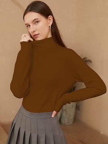 Image of SANGTREE Women's Turtleneck Sweaters Long Sleeve Pullover Tops | Breathable Lightweight Fabric| Fall Winter Fashion Outfits| Perfect for Daily,Office,Vacations,Holiday,Family Gatherings Etc.