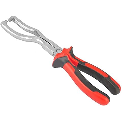 Szliyands Fuel Line Clip Removal Pliers, Stainless Steel Rubber Grip Fuel Line Petrol Clip Pipe Plier Hose Release Disconnect Removal Pliers Tool Cover