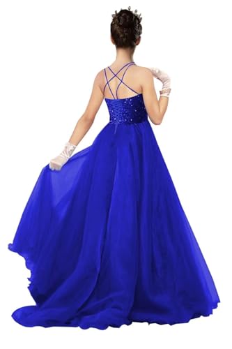 Sequin Flower Girl Dresses Halter Pageant Dresses Sparkly Ball Gown Girls Princess Formal Party Prom Dress2