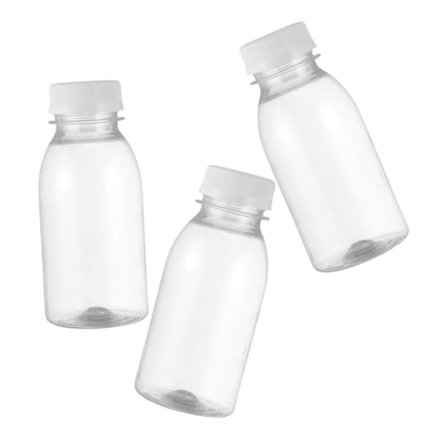 BUTIFULSIC 3個 耐漏れペット製ミルクボトル コンパクト携帯用多用途飲料容器 ジュース ヨーグルト保存に
