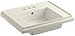 KOHLER K-2757-4-7 Tresham 24-Inch Pedestal Bathroom Sink Basin with 4-Inch Centerset Faucet Drilling, Black