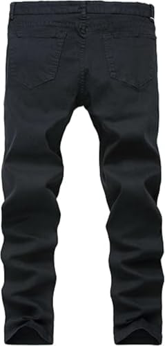 Boy's Skinny Fit Stretch Fashion Elastic Comfy Jeans Denim Pants Black2