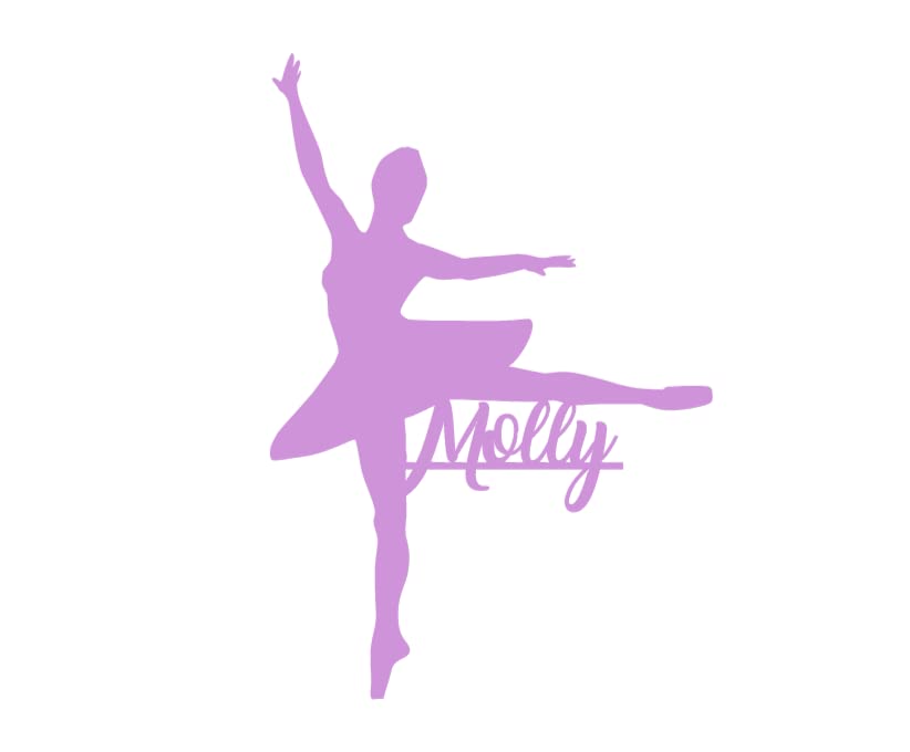 Personalised Ballerina Card Cake Topper, Birthday, celebration.