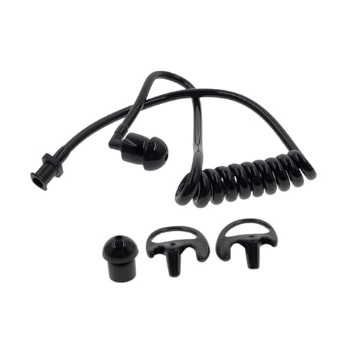 BaotyJie Accoustic Ear Tube with 1 Pair Medium Earmold Noise Reduction Accessories for Two Lightweight Coil Tube Replacement