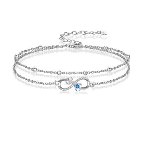Image of 925 Sterling Silver Layered Ankle Bracelets for Women Jewelry Gifts | 925 Sterling Silver Layered Sea Turtles /Elephant /Wave Anklet Animal Bracelet Summer Ocean Beach Jewelry Gifts for Women