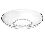 IndusBay® Clear Glass Saucer Set of 6 Only Saucers Without Cup for Serving Tea Coffee Snacks