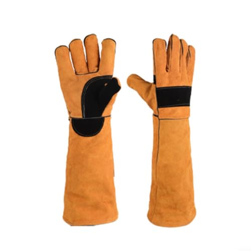 Guantes de piel contra mordeduras de mascotas: protección de 60 cm para cuidar perros y gatos