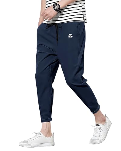 Image of EYEBOGLER Men's Solid Brand Logo Track Pants