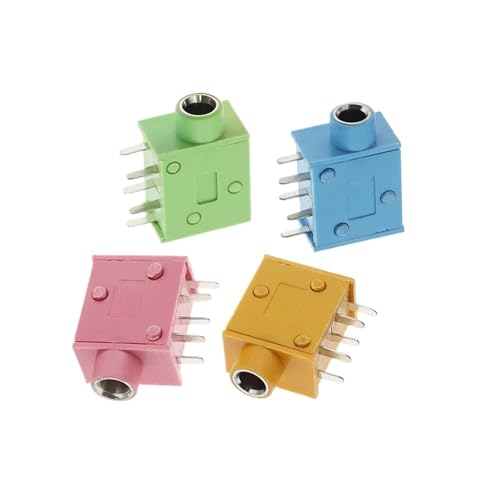 Conector Jack 3.5mm estéreo PJ-325 para soldar, adaptadores de audio de 5 pines, 100 uds 3