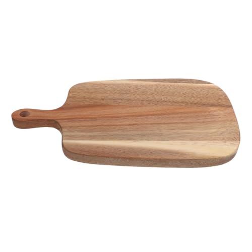 Mikikit Tabla de Cortar de Madera de Acacia 30X16X15 CM Tabla Pequeña para Preparar Comidas y Servir Quesos Frutas y Embutidos Adecuado para Cocina Casera y Camping