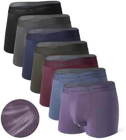 DAVID ARCHY Mens Trunks Underwear Modal Microfiber Soft Breathable Trunk Multipack
