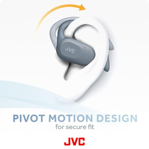 Image of JVC nearphones Open Ear True Wireless Headphones with Pivot Motion Mecanism, 16mm Large Drivers Sound, Single Ear use, BT 5.4, Long Battery Life (up to 26 Hours) - HANP40TA (Blue)