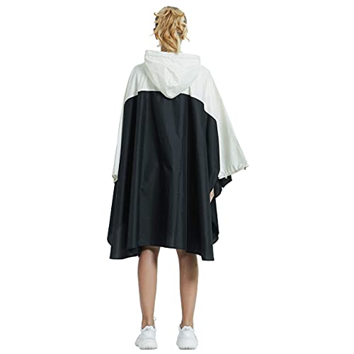Image of salamra Rain Poncho Jacket - Hooded Waterproof Raincoat with Pocket for Women Men Adults