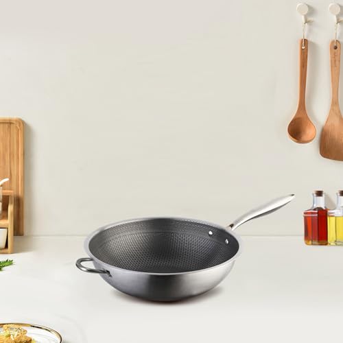 Wok de Acero Inoxidable con Mangos Removibles miniatura 7