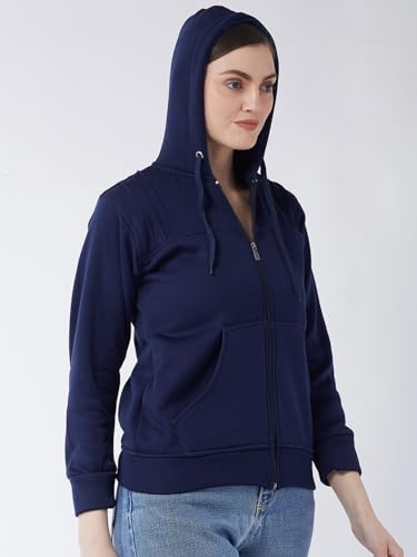 Image of Pivl Women Solid Hooded Jacket for Winter
