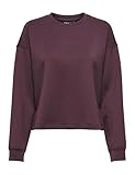 Only, Sweat-shirt, adolescent, coupe ajustée, poignets côtelés, col rond, épaules basses, manches longues