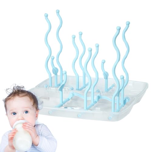 Genérico Estante para secar biberones Babyy - Escurridor Plegable Multifuncional, Estante para secar Botellas Que Ahorra Espacio con Tapa | Escurridor de Botellas de Agua Plegable Vertical Vertical
