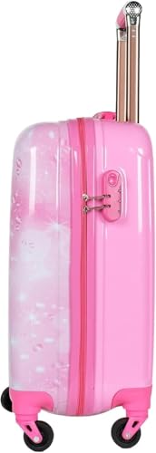Image of ADSON Abs Kids Trolley 360 Rotating Luggage 360 Degree Wheels Princess Non-Breakable 20 Inch Kids Hardsided Suitcase with 4 Wheels, 360 Degree Wheel Travel Trolley Bag (Light Pink Princess)
