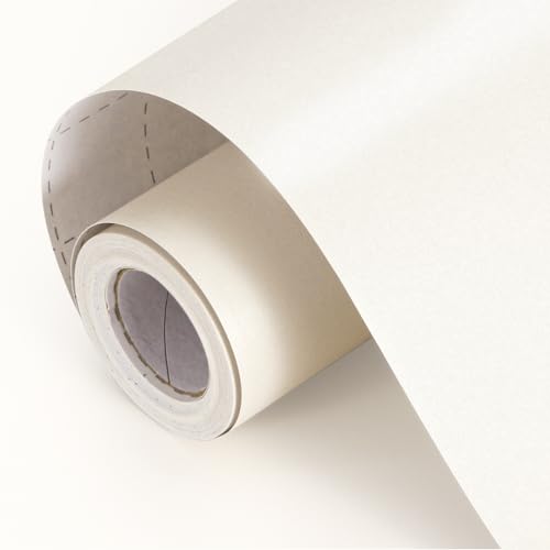 Off White Matte Wrapping Paper, 17inch x 33ft Solid Color Pearly Lustre Paper, Art Craft Paper Roll, White Gift Wrapping Paper for Wedding, Valentine's Day, Birthday, Christmas, Halloween, Baby Shower