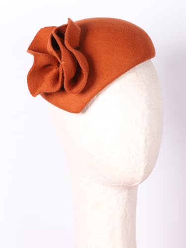 Sombrero de fieltro para mujer estilo fascinador miniatura 6