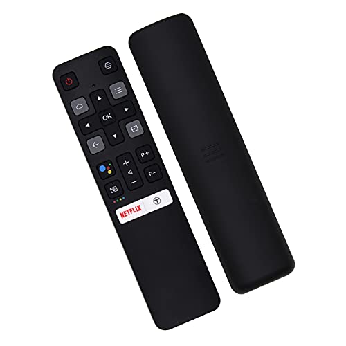 Riry The New RC802V Replacement TCL Smart TV Remote Control with Voice Key Commands Suitable for Android 4K UHD TCL Remote Control Replacement