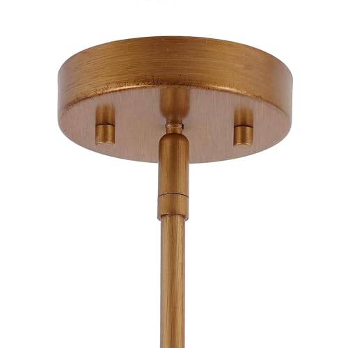 Image of KSANA Modern Gold Chandelier, 4-Light Geometric Pendant Chandeliers Hanging Light Fixture for Dining Room, Living Room, Bedroom, Kitchen Island, Foyer