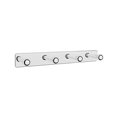 Roca A816652001 - Percha Cuádruple (Posibilidad de Instalación Mediante Tornillería o Adhesivo), Cromo