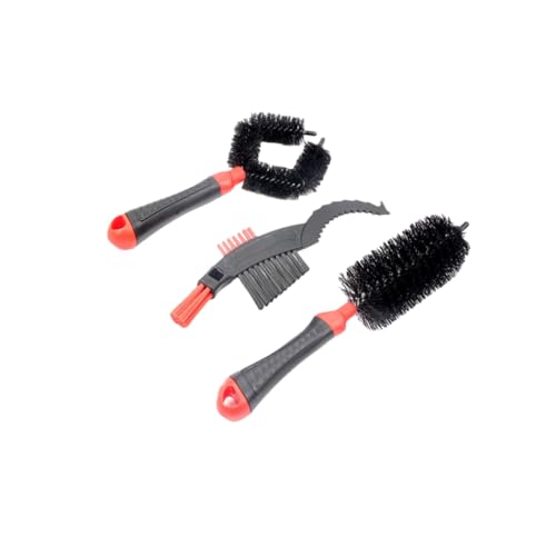 NAMOARLY Bike Chain Brush Set Creative Cleaning Brush Kit for Bicycles Ergonomic Design Compact Lightweight and Easy to Carry for Bike Maintenance Red
