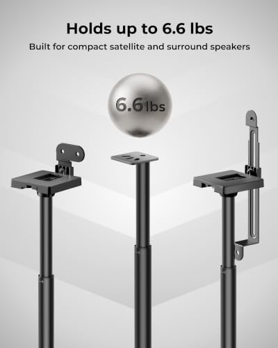 Image of ULTIMEA Universal Speaker Stands Pair for Surround & Satellite Speakers