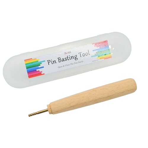 ibotti Pin Basting Tool with Brass Tip Open and Close The Pins Easily When Quilting wiht Pins