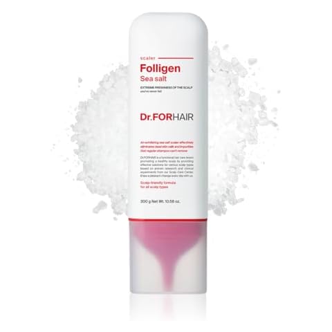 Dr.FORHAIR Folligen Sea Salt Scaler Scalp Scrub (10.5oz) | 45% Sea Salt | Exfoliate Hair Deep Cleansing Excess Sebum Oily Greasy Hair | Dry Flaky Itchy Treatment (No Parabens, Silicone, Sulfates) Cover