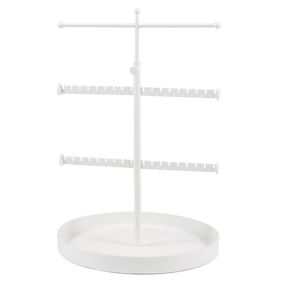 FAJNUZI2024 Jewellery Display Stand Adjustable & Detachable Jewelry Organizer Stand for Earrings Bracelets Desktop Accessory(White)