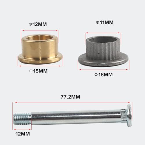 Pasadores de bisagra de coche kit de sustitución con bujes de metal para puerta delantera 3