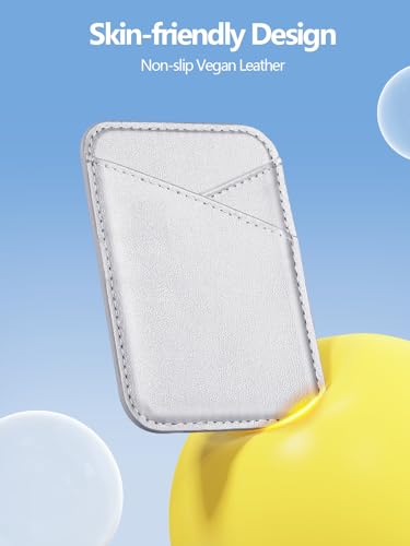 Image of Miroddi for MagSafe Wallet, Strongest Magnetic Card Holder for iPhone 17 /16 /15 /14 /13 /12 Series, Ultra-Thin Leather Magnetic Phone Wallet with 2 Card Slots, RFID Blocking, No More Falling, Gray