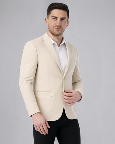 Image of SaintX Men's Formal Blazer | Fully Lined | Slim Fit | Professional Jacket | Premium Business Formal Suit | Office | Wedding | All Purpose