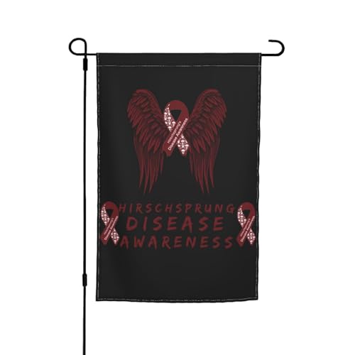 Hirschsprung Disease Awareness Ribbon Wings Flag
