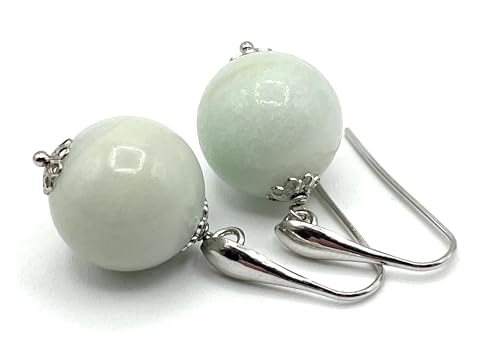 Boucles d'oreilles amazonite en argent 925 et véritables pierres de gemmes