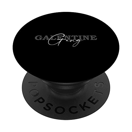 Galentine Gang Anti Valentine´s Day Feminist PopSockets Swappable PopGrip, Black