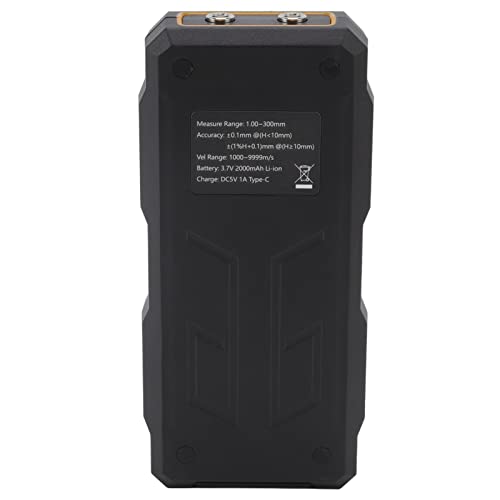 Medidor digital de espesores por ultrasonido, pantalla LCD portátil, rango de medición 1,00–300,00 mm (0,04–11,8 pulg), calibrador inteligente para tuberías y recipientes a presión miniatura 5