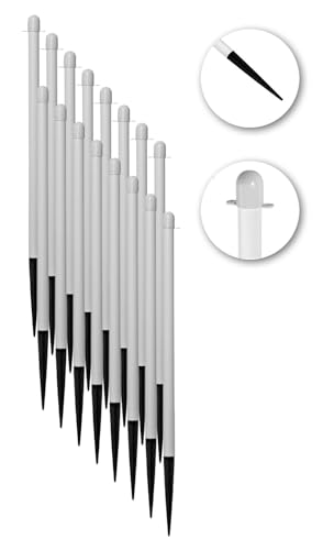 Flexibarrier Pfosten und Kettenabsperrung mit Kunststoffstange, 107 cm, 16 Stück
