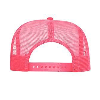 Image of OTTO Neon Polyester Foam Front 5 Panel High Crown Mesh Back Trucker Hat