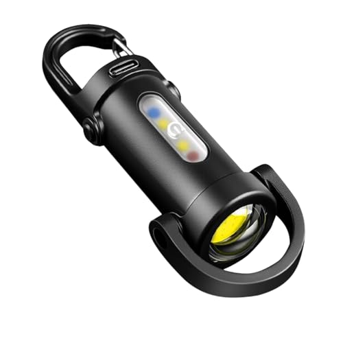 Powerful Mini Flashlight, Keychain USB Rechargeable, 3x1 Inches Multi-Mode Torch with Compact Design, Bright Flashlight, Portable Light Accessory with Build, Outdoor Tool for Men & Women