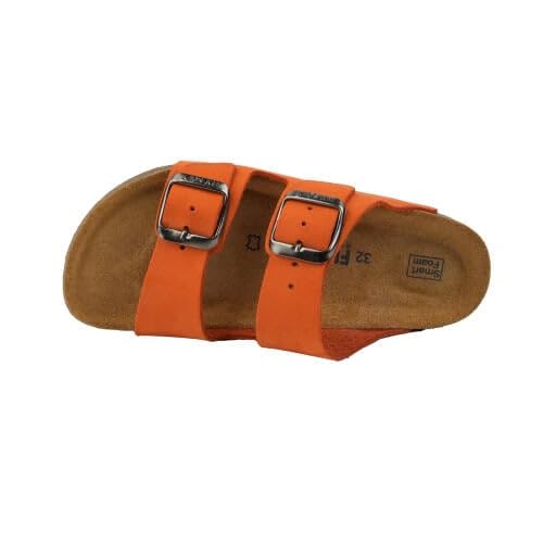Image of Kids' 100% Genuine Leather Sandals - Comfortable Smart Foam Footbed, Adjustable Straps, Durable Non-Slip Sole and Stylish