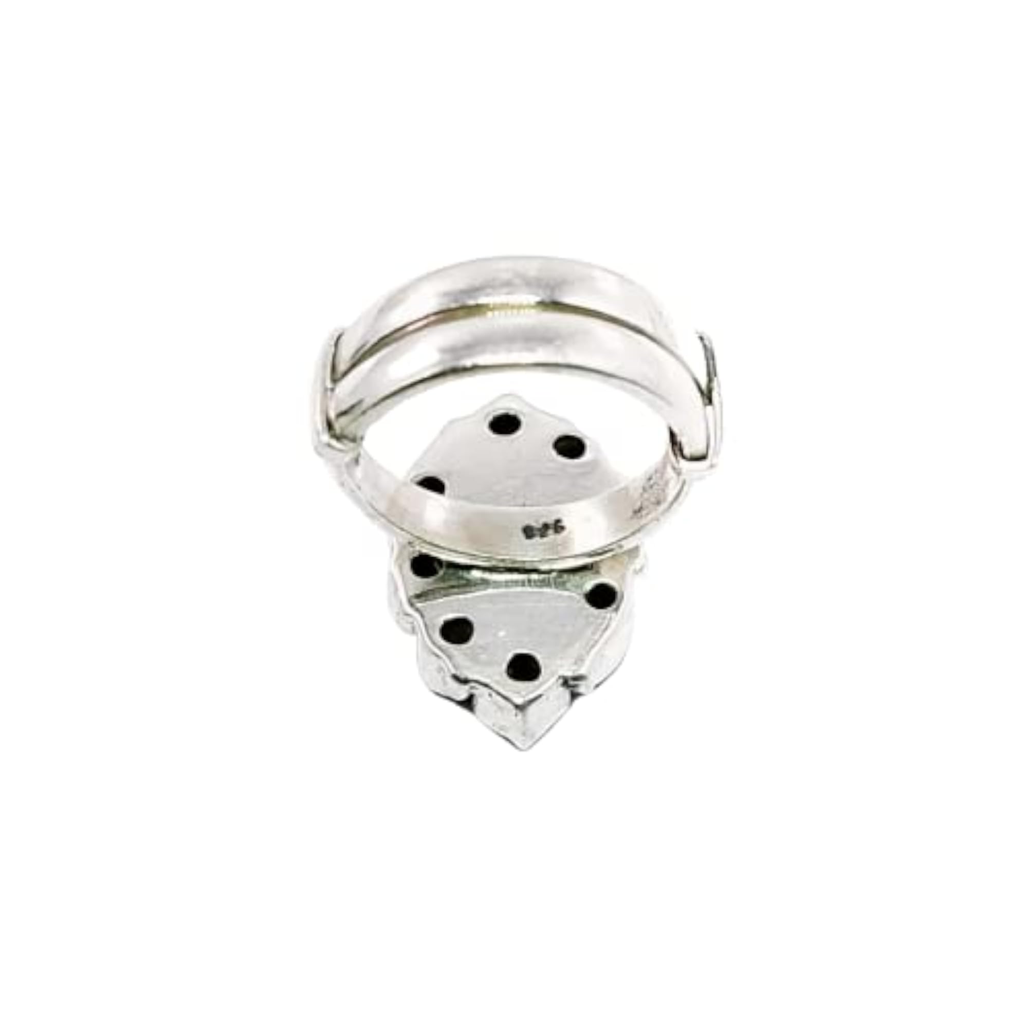 Marquise Shape Ring with Multi-Colour Stones in 925 Sterling Silver